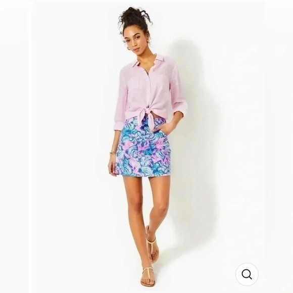 Lily Pulitzer Jonas Blue Tang Sitting Seaside Skort - Picture 11 of 14